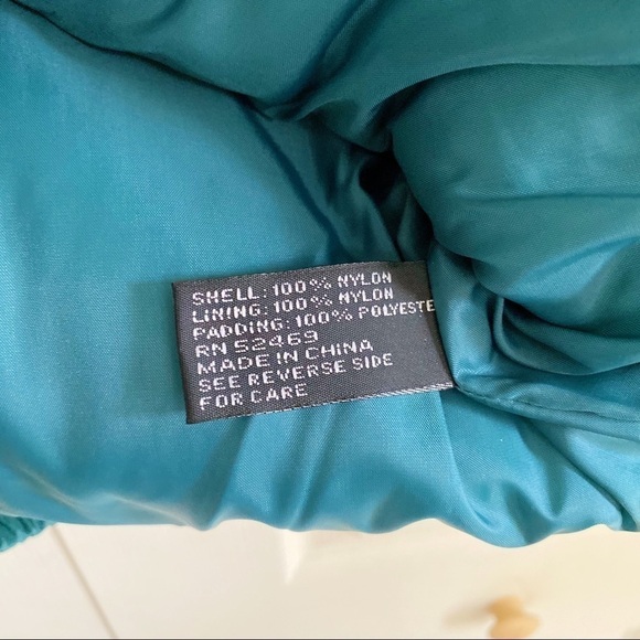 Ozark Trail Vintage Teal Full Zip Up Puffer Vest - Picture 4 of 6